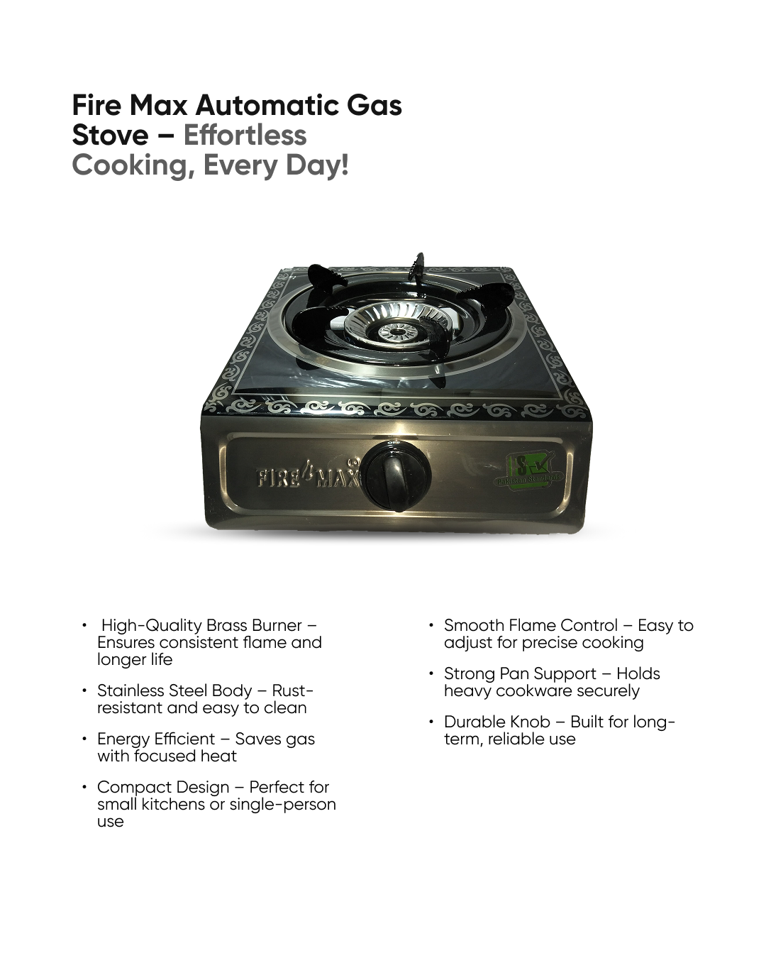 Fire Max Automatic Gas Stove