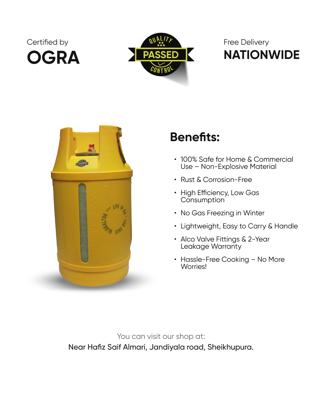 Global Fiber Composite Cylinder | 10KG