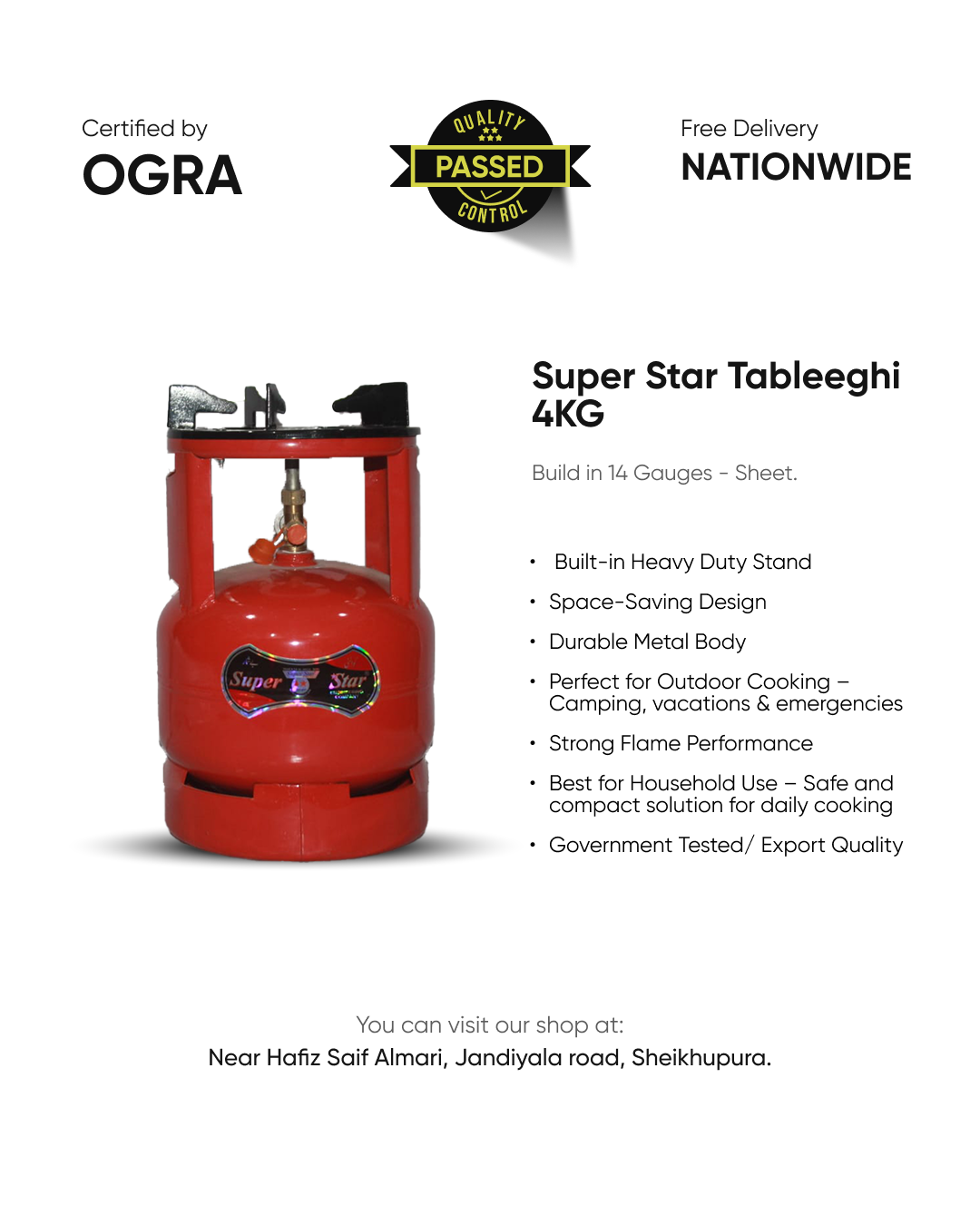 Super Star Tableeghi Cylinder 4KG