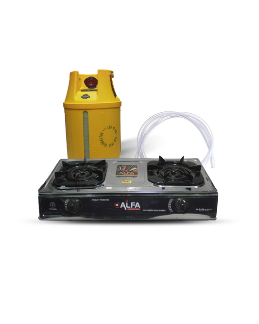 Combo Deal 3 | Fiber Cylinder 10 KG & Double Gas Stove